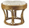 VANNERIE DU BOISLE Tabouret Pouf en rotin Naturel + Coussin 100% Coton
