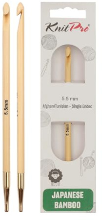 KnitPro - Bamboo Afghan Tunisian (5.50mm) Crochet Hooks - 1 Unit