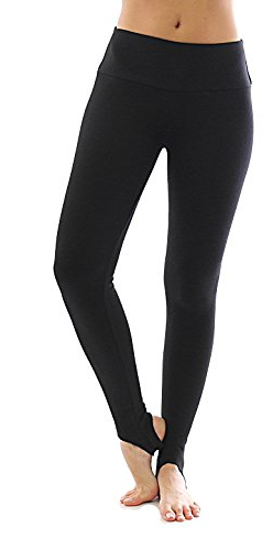 YESET Thermo Fleece hoher Bund mit Steg Leggings Baumwolle Leggins schwarz XXXL