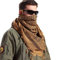 FREE SOLDIER Halstuch/Kopftuch Shemagh,100% Baumwolle Pali-Tuch Schals Unisex,Braun,110 * 110cm