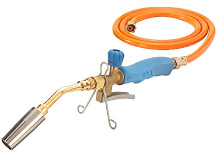 CFH Turbo Handlötgerät GT 2000 - Lötbrenner, Leistungsstarkes Lötgerät zum Hart- und Weichlöten, Gas Lötkolben mit Gasschlauch 1,5 m 3/8“, Arbeitstemperatur von ca. 800 °C