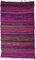 GURU SHOP Leichter Flickenteppich, Flickendecke 100x160 cm - Lila-bunt, Rot, Baumwolle, Teppiche, Bodenmatten
