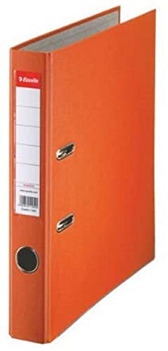 Esselte DIN A4 Ordner, OSerie, 52 mm Rückenbreite, Kunststoff, 81171, orange, 1 Stück