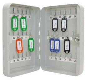 Wedo Schlüsselschrank 36 Haken lichtgrau