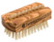 Hydréa London Olive Wood Dual Sided Nail Brush. Travel Size. 6cm. Natural Bristle to effectively clean hands and nails.