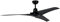 Ventilatore industriale a soffitto Pepeo Vourdries nero 142 cm con interruttore a parete