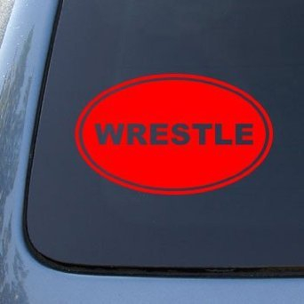 INDIGOS UG Aufkleber Autoaufkleber JDM Die Hart - Wrestle Euro OVAL - WWE WWF UFC - Auto Laptop Tuning Sticker Decal Heckscheibe LKW 139mmx86mm