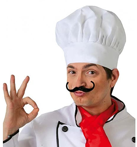 Guirca Gorro de cocinero, tela, talla única, color blanco (13011) disfraz