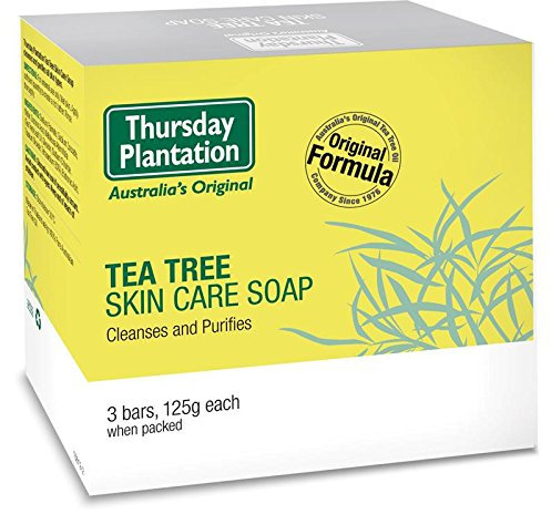 Thursday Plantation Tea Tree Soap 125g*3 ideal for removing the build up of oil and dirt, with one Knot gift