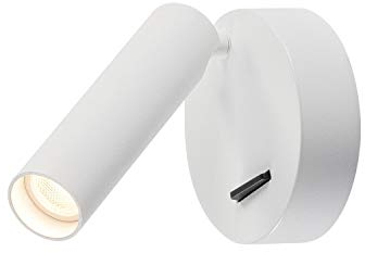 SLV LED Strahler KARPO dreh- und schwenkbar | Design Wand- und Deckenleuchte | LED Spot, Deckenstrahler, Decken-Lampen, Wand-Lampe, Wand-Leuchte |mit Premium-LED | mit Schalter, weiß, 3000K