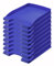 Leitz Briefkorb Flach A4, 10er Pack, Briefablage in Premium-Qualität, Stapelbares Ablagefach als Schreibtisch-Organizer, Kombinierbar mit Plus-Serie, Blau, 52370035