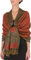 70 x 28 Boderder Pattern doppelschichtiger Pashmina Feel Schal/Stola - Tangerine