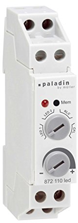 paladin 872110led 230V 50Hz, Universaldimmer für die Hutschiene, geeignet für dimmbare LED-, Glüh-, Halogen- und Energiesparlampen