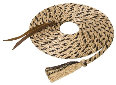 Weaver Leather Silvertip Solid Braid Mecate Hellbraun/Schwarz/Braun, 1,6 cm x 6,6 m