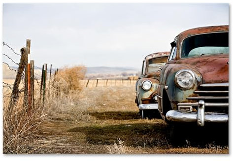 Postereck - 0007 - Rostige Oltimer, Alt Wagen Rost Kuba Auto Karosse - Fahrzeug Wandposter Fotoposter Bilder Wandbild Wandbilder - Poster - 3:2-91,0 cm x 61,0 cm