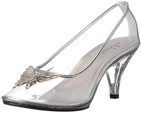 Ellie Shoes Women's 305-Cinder Dress Pump, Clear, 6 B Us