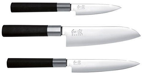 Kai Europe de 67 W15 Wasabi Ensemble Comprenant 6710p Couteau, 6716s Couteau Santoku