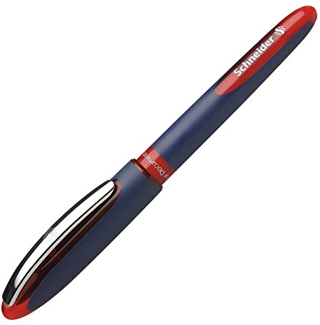Schneider Lot de 2 Stylos roller à encre One Business pointe moyenne 0,6mm rouge