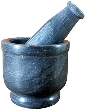 kléo 4 pulgadas de ancho negro de piedra natural de mortero y de un conjunto