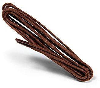 Kaps Lacci Tondi Cerati, Lacci per Scarpe Rotondi 100% in Cotone di Qualità, Diametro 2 mm, per Calzature Casual e Alla Moda, made in Europe, 1 Paio (45 cm-18 inch - 2-3 paia di occhielli/76 Marrone)