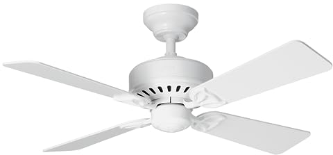HUNTER FAN Ceiling Fan Bayport 107 cm Indoor, and Pull chain, White, 4 Reversible Blades White and Light Oak Ideal for Summer or Winter, Model 24170