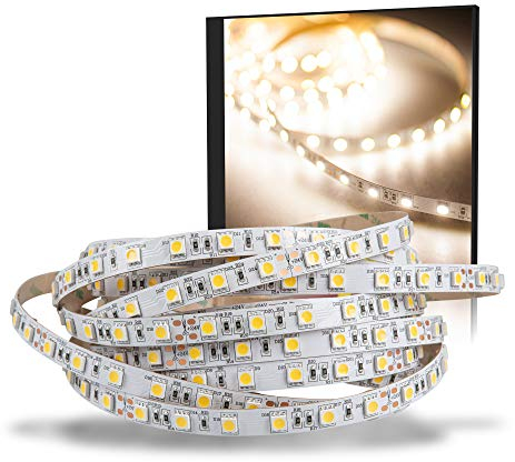 Mextronic LED Streifen/LED Band 24V/72W IP20: 5m dimmbar - 4000K 5050 (neutralweiß)