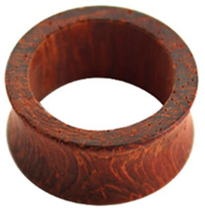eeddoo Flesh Tunnel Rot-Braun Padouk Holz 10 mm