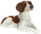 Sandicast Skulptur Bretagne Spaniel, klein, Orange/Weiß
