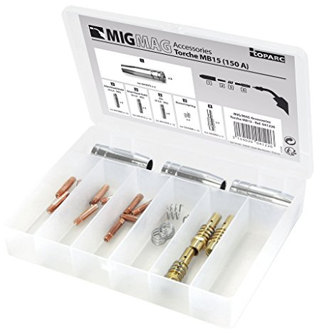 GYS 041226 Verbrauchsmaterialien Box für MIG Taschenlampe 150 A, 0,00 V, weiß, Set 26 teilig