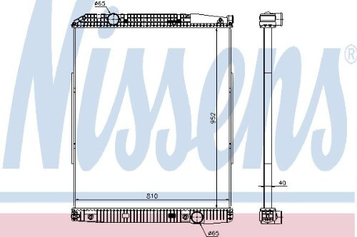 NISSENS 626490 Motorkühler/Wasserkühler Kompatibel mit MERCEDES-BENZ ACTROS MP2 / MP3 9425000803 9425001103 9425001703