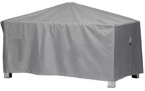 Mehr Garten Abdeckung Gartentisch eckig, 225x115x71 cm, grau, Oxford 600D Gewebe, Tischabdeckung wasserdicht, UV-beständig und wetterfest, Schutzhülle Gartenmöbel