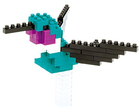 nanoblock NBC-078 - Hummingbird / Kolibri, Minibaustein 3D-Puzzle, Mini Collection Serie, 100 Teile, Schwierigkeitsstufe 2, mittel