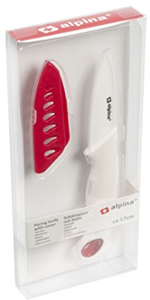 Alpina CE2601004 Messer Uni 17 cm & Etui, Edelstahl, Weiß, 17 cm