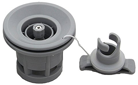 Mangobuy Doppeldichtung grau/schwarz Luftventil + Ventilschlüssel für aufblasbares Boot, Floß, Schlauchboot, Kajak, Kanu (grau)