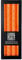 Bütic GmbH 4 Stearin Stabkerzen durchgefärbt 250mm x Ø 22mm - Marmorierte Kerzen mit rückstandsfreiem Abbrand, 10h Brenndauer, rußarm, geruchsneutral, Farbe:Orange