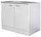Flex-Well Spülenunterschrank UNNA - Spülenschrank mit Spüle und Arbeitplatte - Breite 100 cm - Weiß