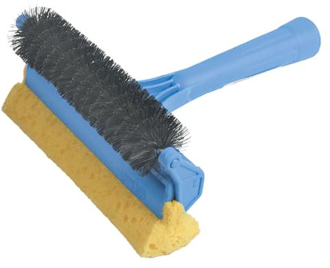 Maurer 1190560 - Spazzola Pulisci Zanzariera Con Spazzola A Rullo E Spugna – Manico In Abs
