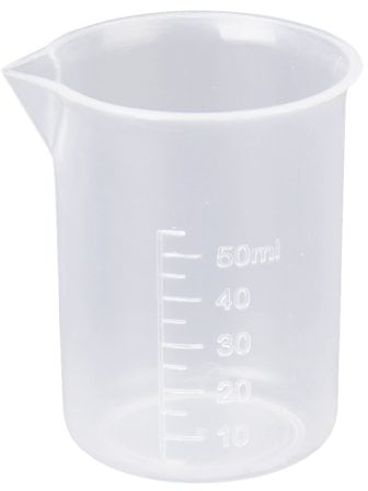 Snner 50 ml Transparente Kunststoff Labor Messbecher Werkzeug