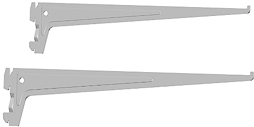 Element System PRO-TRÄGER - Sicherheitsträger mit 2 Einhängehaken und Aushängesicherung - 400 mm, Stahl, Weiß, 2 Stk.