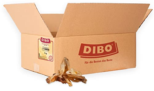 DIBO Lammohren, 5kg-Beutel, Naturkau-Snack oder Leckerli für Zwischendurch, Hundefutter, Qualitätskauartikel ohne Chemie