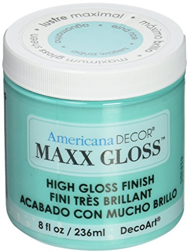 DecoArt Americana Décor Maxx Gloss Bottle Paint, Acrylic, Aqua Waters, 7 x 7 x 8 cm