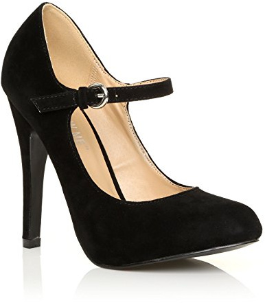 Core Collection Womens High Heel Mary Jane Ankle Strap Court Shoes Size 3 UK-8 UK