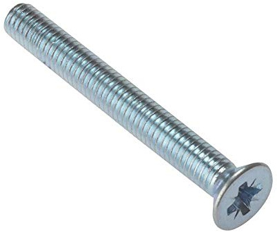 ForgeFix Machine Screws Countersunk | M6 x 40mm | Zinc Plated | Bag 25
