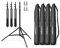 Walimex pro 4x Lampenstativ WT-806 mit Federdämpfung I Höhe max. 256cm I stabiles Lichtstativ belastbar bis 6kg I Beleuchtungsstativ für Ringlicht, Reflektor, Blitz & Video I 3/8 Adapter & 4 Taschen