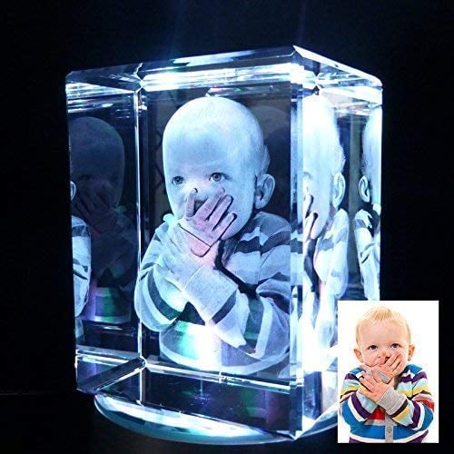 3D Crystal Glass Picture Custom from Photo. Tower