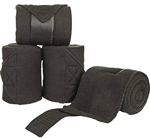HKM 553295 HKM Polarfleecebandagen, 4er Set, Warmblut, schwarz