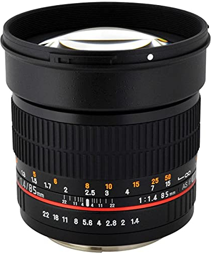 Rokinon 85mm F1.4 Asphärisches Objektiv für Nikon AE mit automatischem Chip