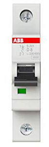 ABB S200 MCB Leitungsschutzschalter Typ D, 1-polig 8A 230V, Abschaltvermögen 6 kA System Pro M Compact