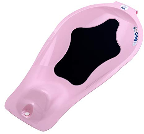 Rotho Babydesign Badewanneneinsatz, Mit Antirutschtmatte, 0-6 Monate, TOP/TOP Xtra, Tender Rosé Pearl (Rosa), 205030208