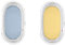 Dudu N Girlie Moses Basket Sheets Fully Fitted – 75 x 30 Moses Basket Bedding - Hypoallergenic Baby Pram Sheets Bedding Elasticated Breathable Easy Care (Pack of 2, Blue & Yellow)